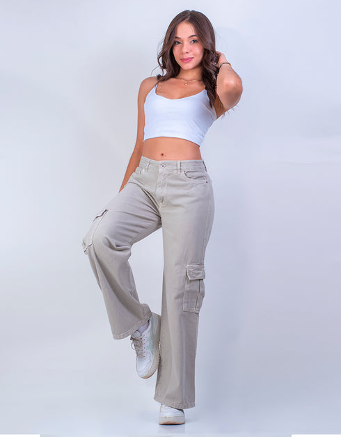 CARGO PANTS CAQUI EN DRIL