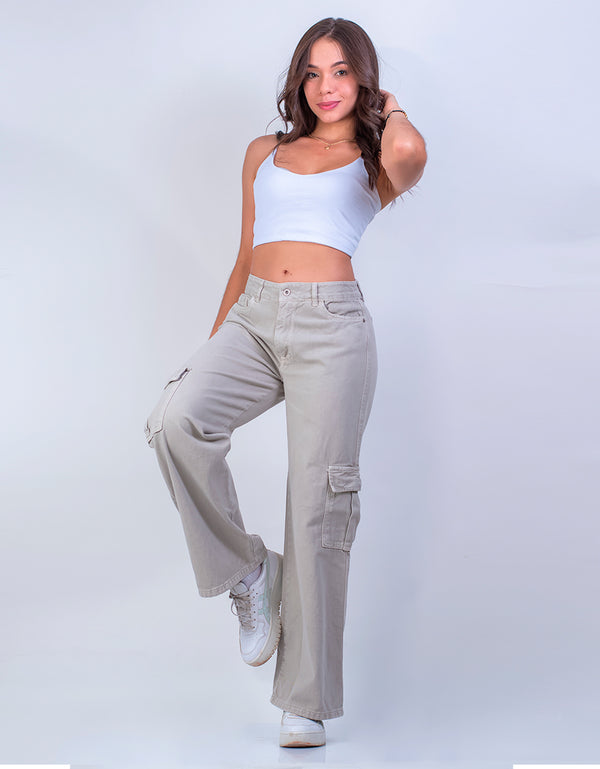 CARGO PANTS CAQUI EN DRIL